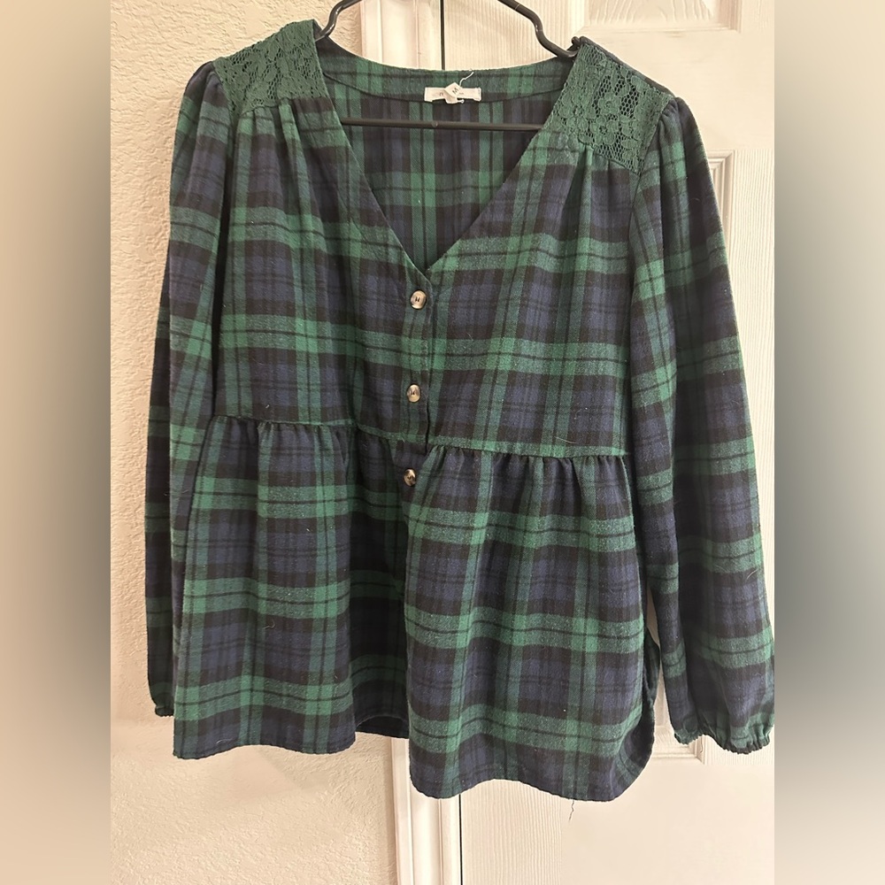Flannel Maurice’s blouse